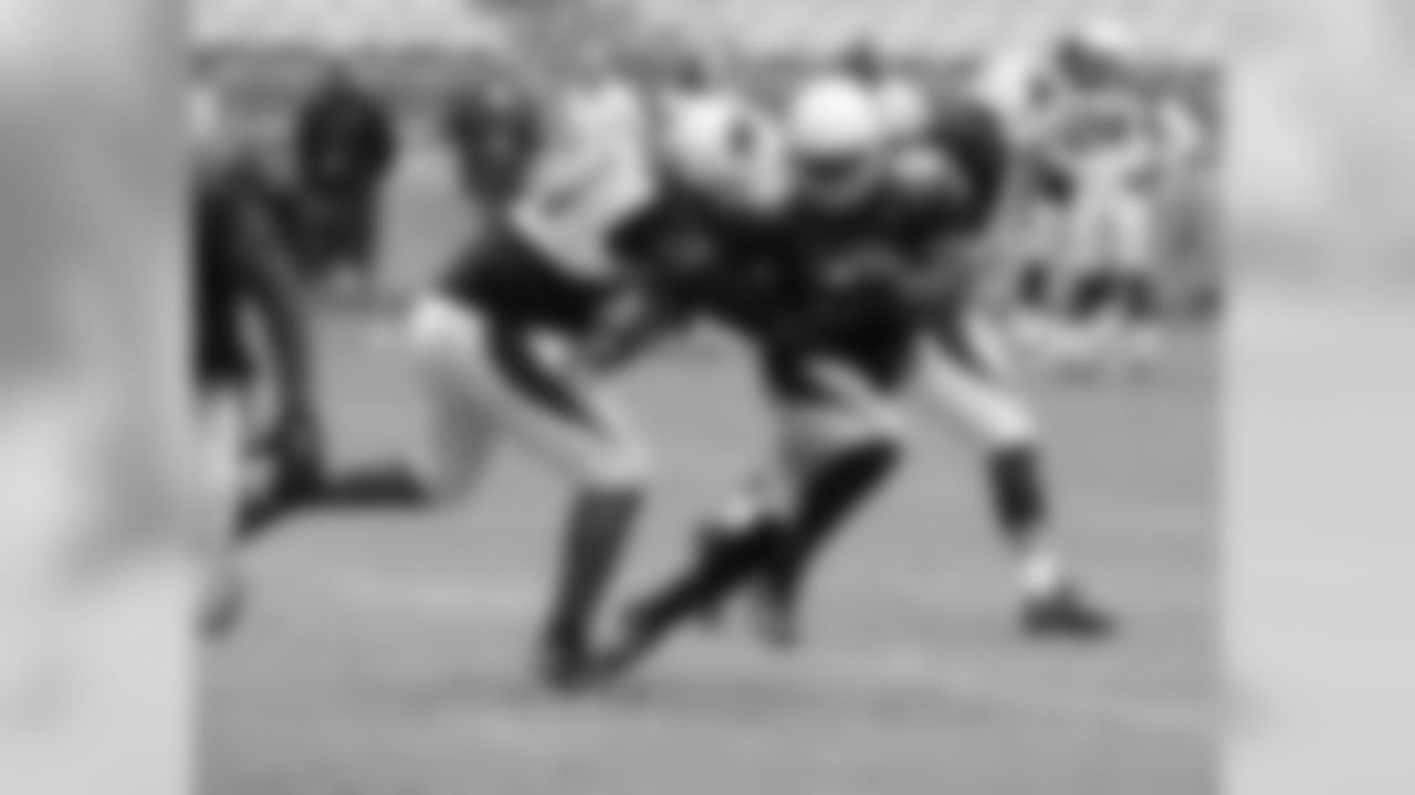 DE Cory Redding sniffs out the Robert Hughes run