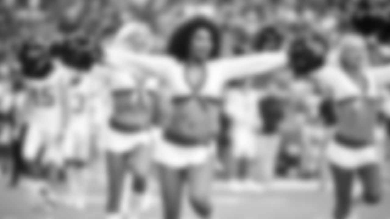 Images of Cardinals cheerleader Tequasia during the 2019 season