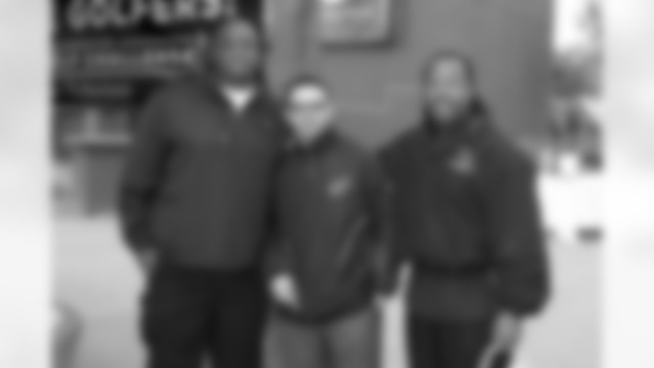 Alumni Director Damien Anderson with Tyronne Stowe and Rick Cunningham