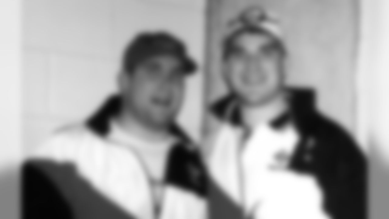 Keim (left) during college