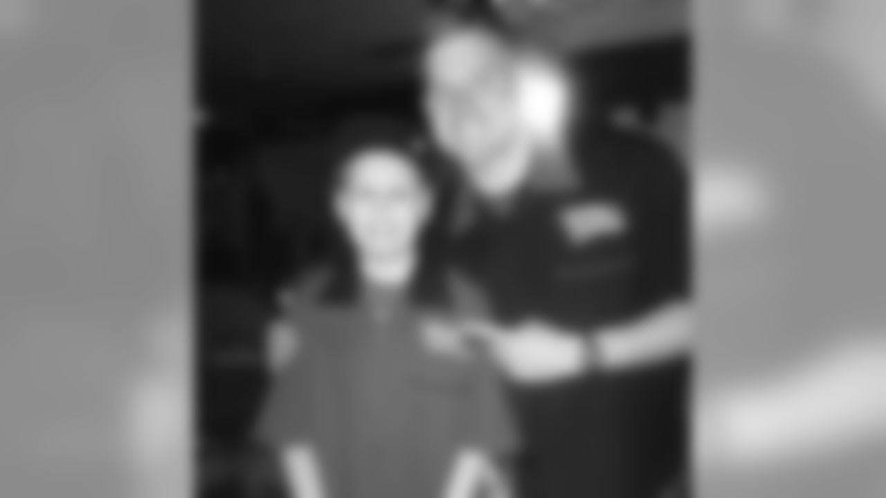 P Drew Butler (@drewbutler13) with a friend at the Cardinals' Kingpin Challenge