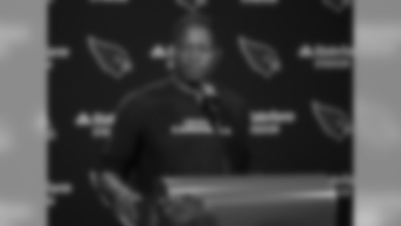 Arizona Cardinals head coach Steve Wilks speaks after an NFL football game, Sunday, Sept. 30, 2018, against the Seattle Seahawks in Glendale, Ariz. The Seahawks won 20-17. (AP Photo/Rick Scuteri)