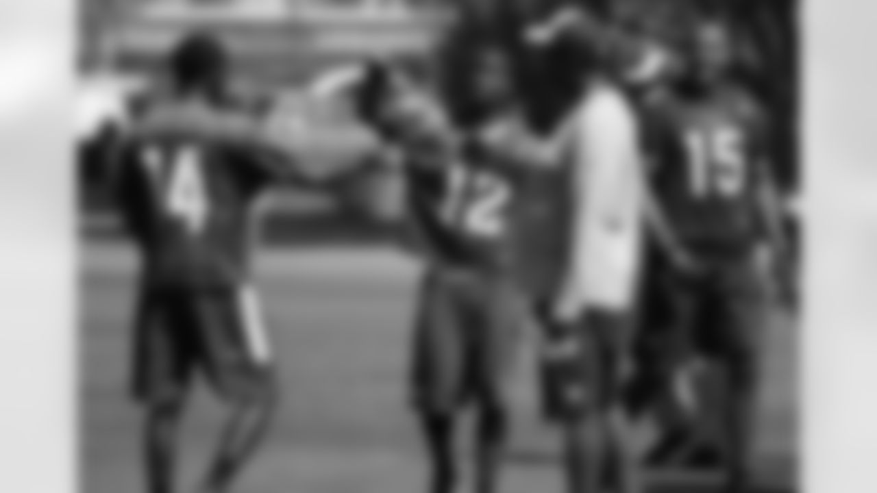 WR J.J. Nelson gets congratulated after a catch