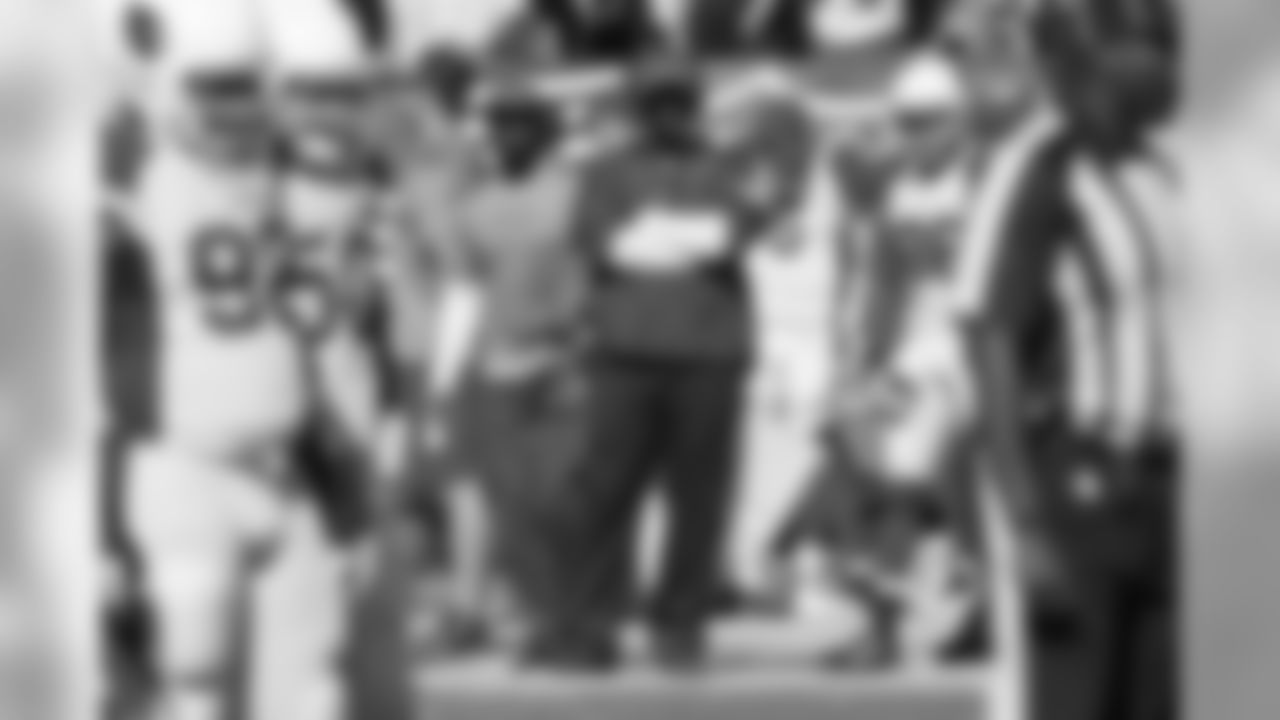 Bowles watches the action from the sideline