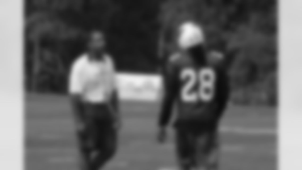 Defensive coordinator Ray Horton talks to CB Greg Toler