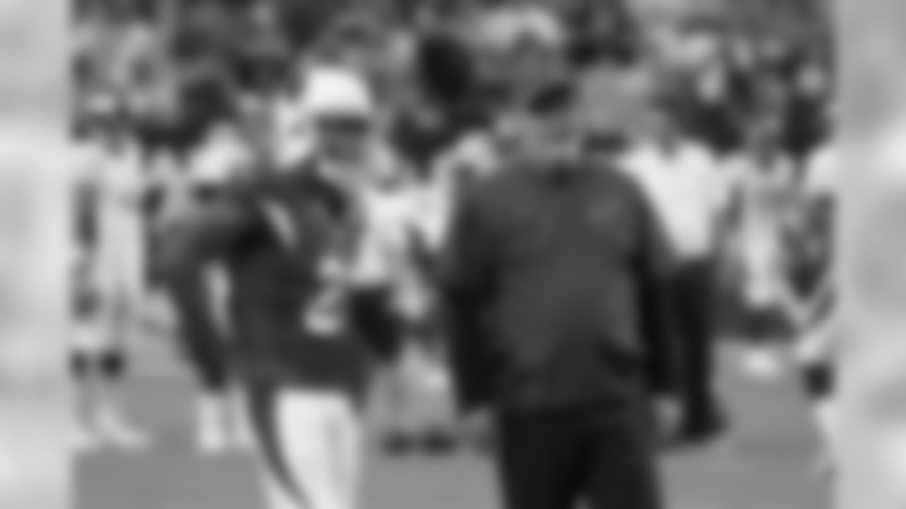 CB Patrick Peterson and head coach Bruce Arians prior to the start of Thursday's game