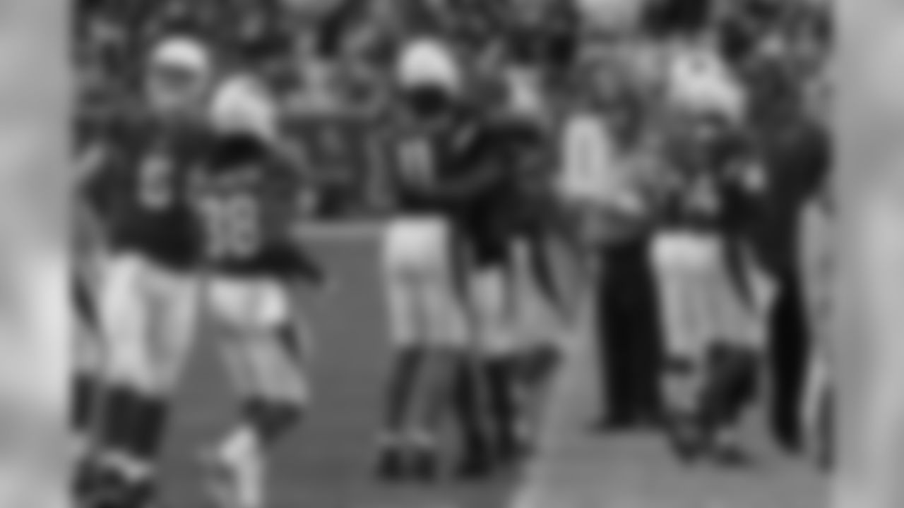 WR Larry Fitzgerald celebrates with CB Patrick Peterson