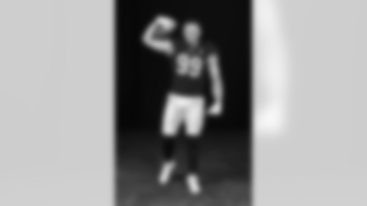 Arizona Cardinals defensive end J.J. Watt (99) poses for a photo during Cardinals Media Day on Monday, June 13, 2022 in Tempe, AZ.
