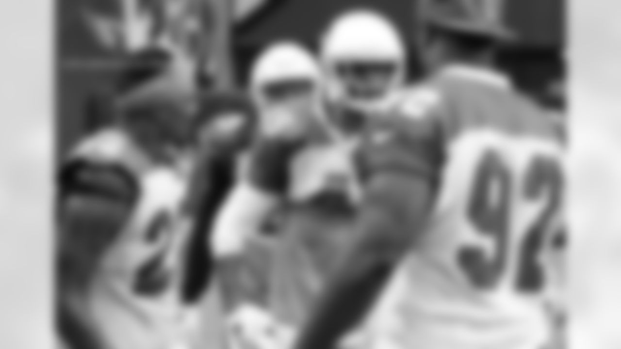 CB Alan Ball is congratulated after returning an interception for a touchdown