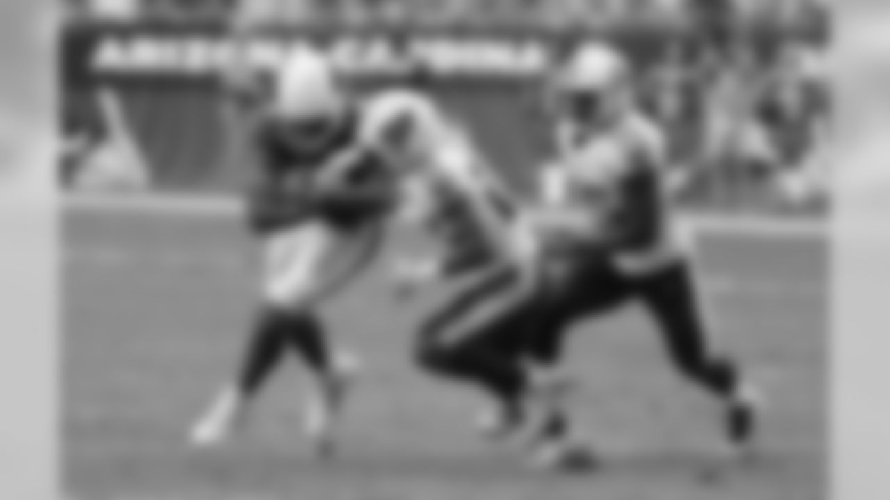 WR Larry Fitzgerald hauls in a catch