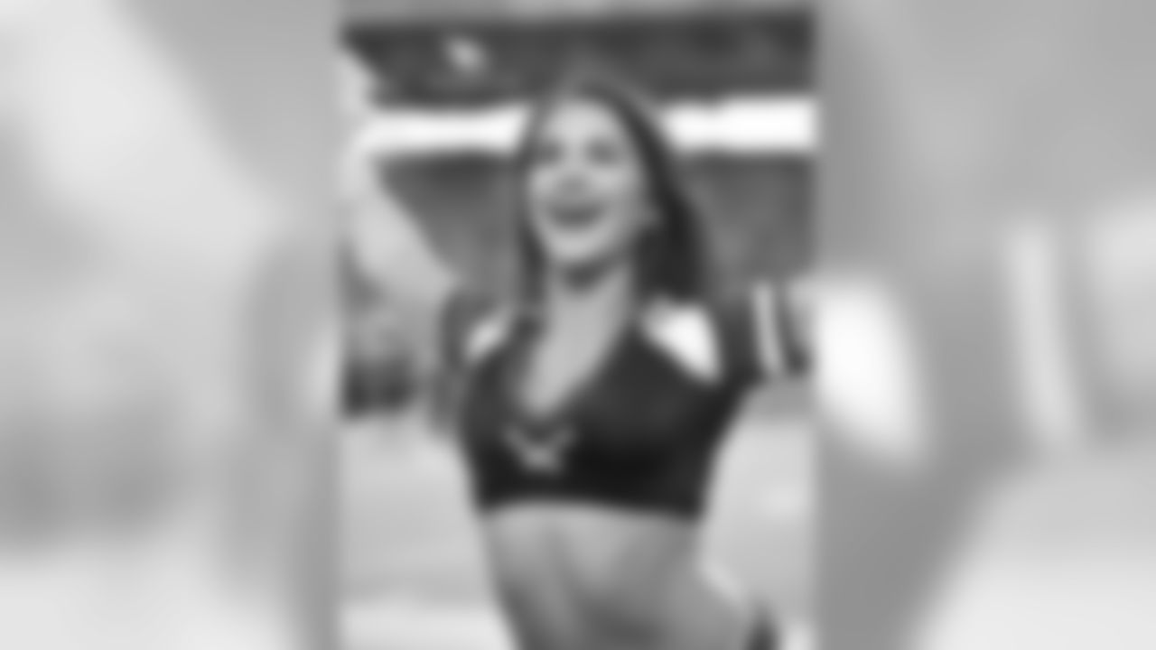 Images of Cardinals cheerleader Kelsie during the 2018 season