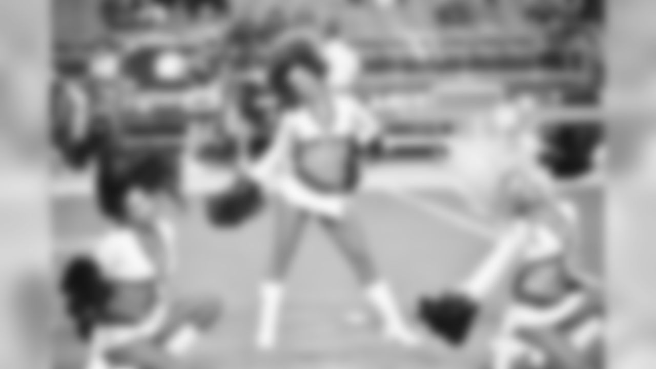 Images of Cardinals cheerleader Monica during the 2019 season