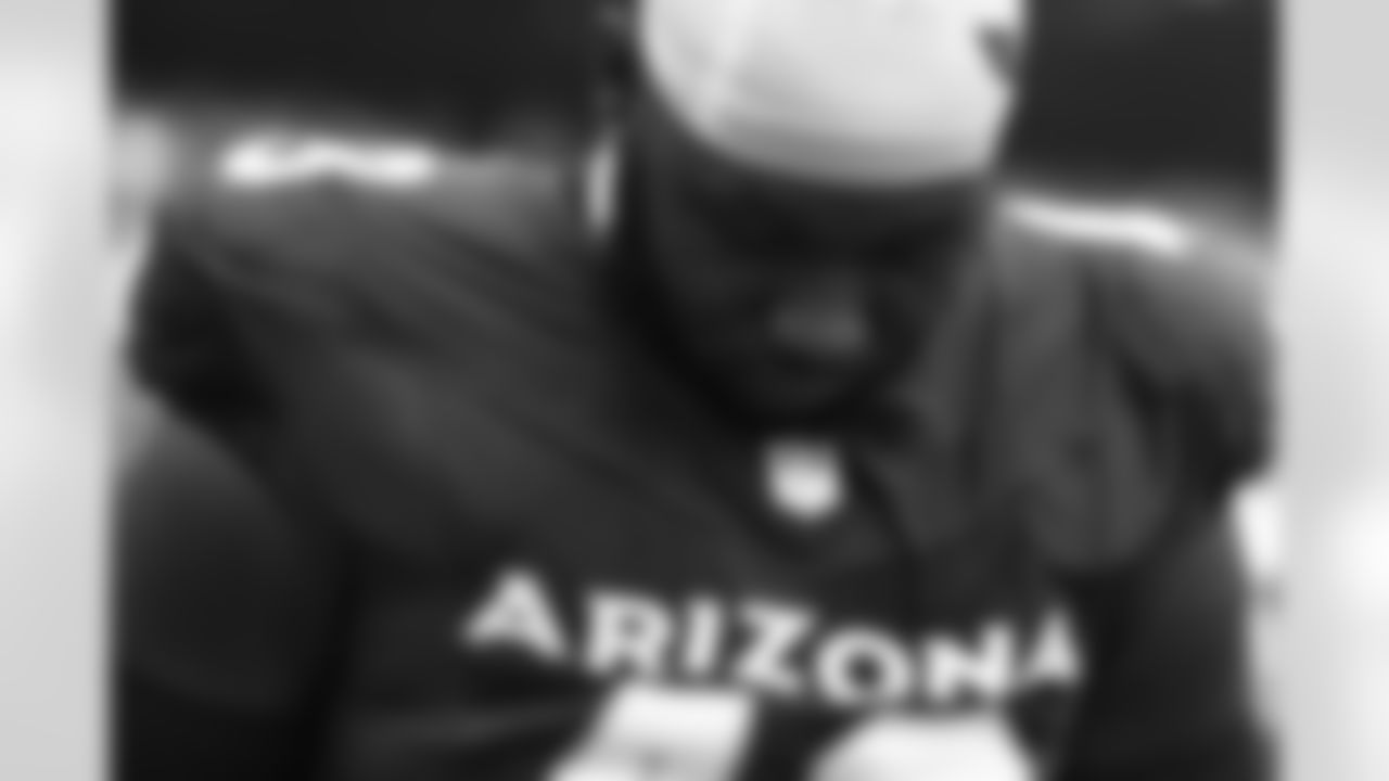 Arizona Cardinals linebacker Jesse Luketa (43) during the Week 1 regular season game between the Arizona Cardinals and the Washington Commanders on Sunday, Sep 10, 2023 in Landover, MD.