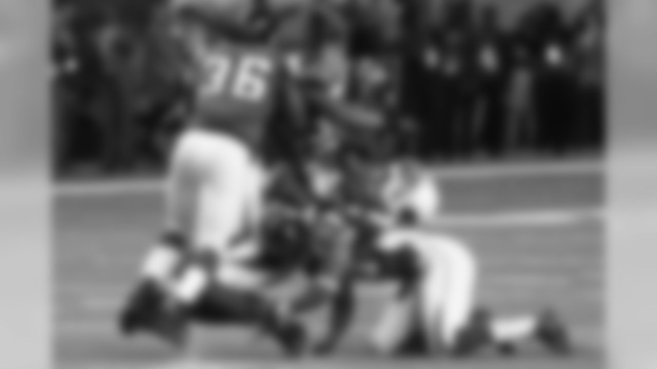 WR Jaron Brown takes a huge hit after a catch on Sunday