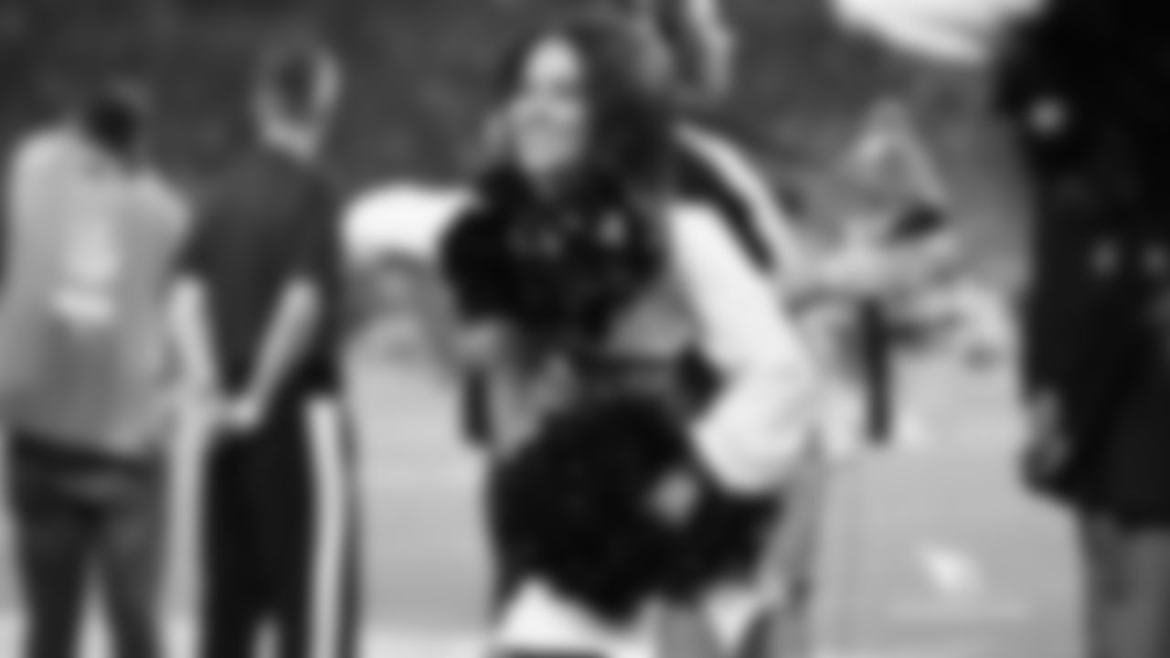 Images of Cardinals cheerleader Kayla during the 2018 season
