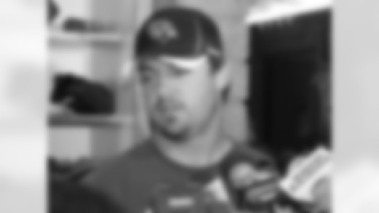Kevin Kolb meets with the media
