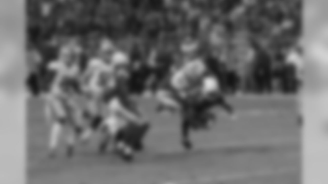 WR Larry Fitzgerald dives