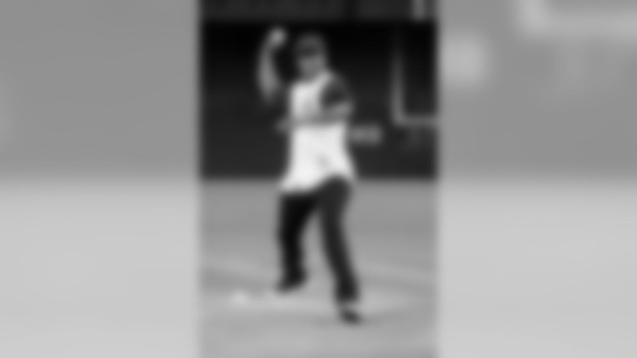 Throwing out the first pitch