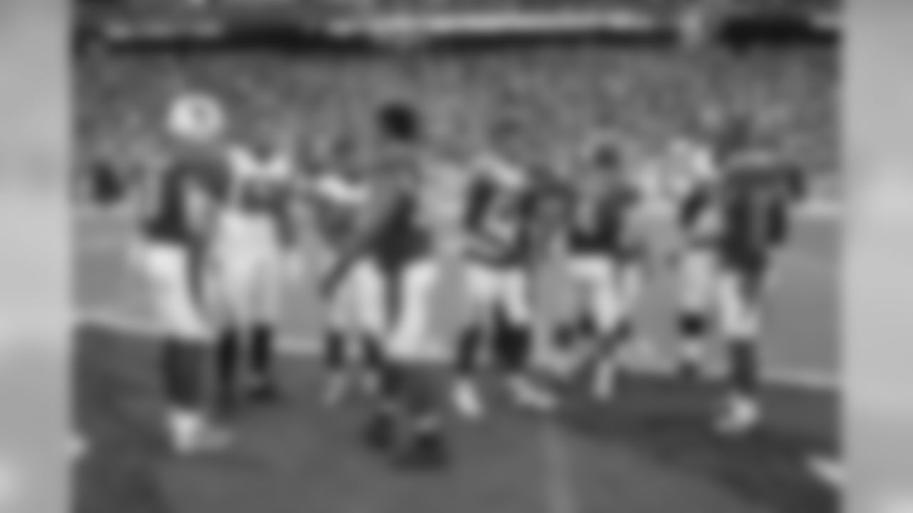 The coin toss against Atlanta.
