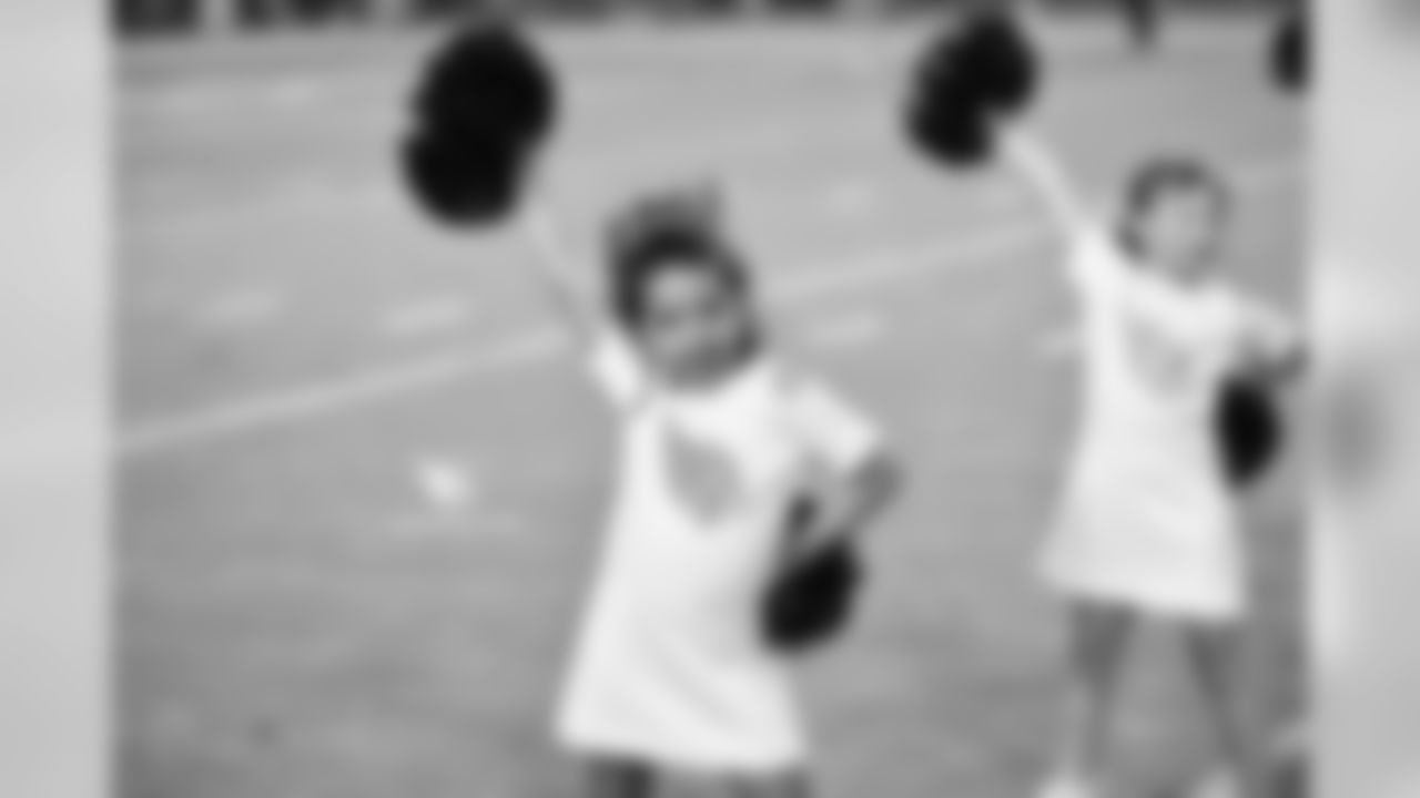 Images of the junior cheerleaders during the Chargers' game