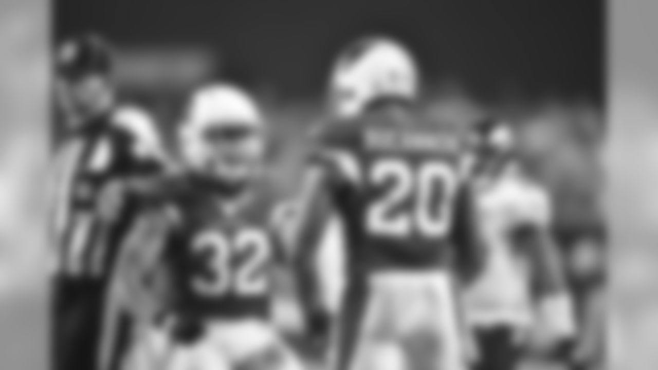 S Tyrann Mathieu (left) and S Deone Bucannon against the Ravens