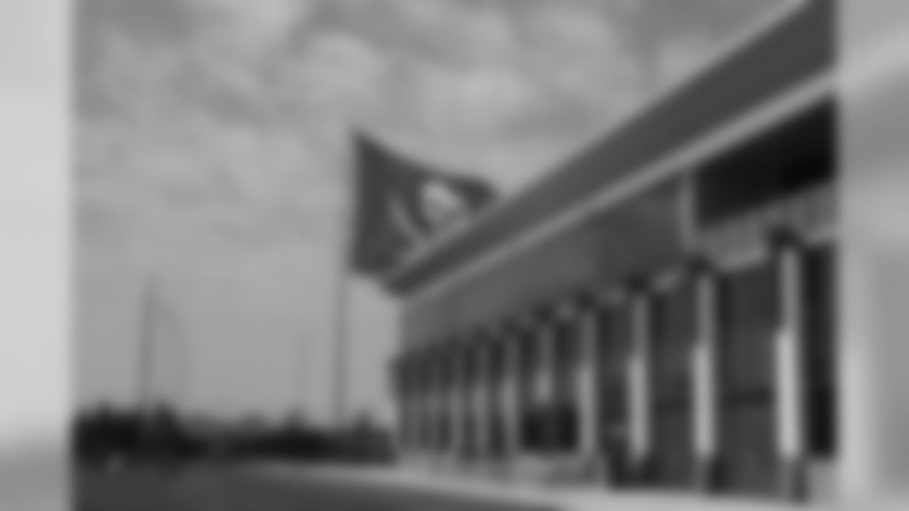 The Bucs' flag flies over their complex