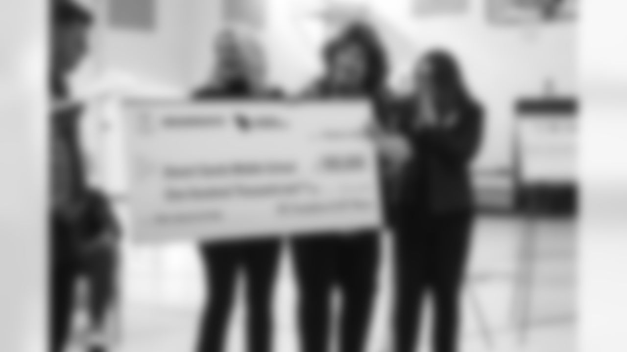 The new grass football field grant presentation at Desert Sands Middle School on Tuesday, Feb. 7, 2023 in Phoenix, AZ.