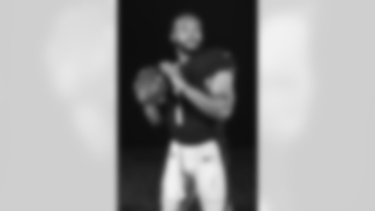 Arizona Cardinals quarterback Kyler Murray (1) poses for a photo during Cardinals Media Day on Monday, June 13, 2022 in Tempe, AZ.