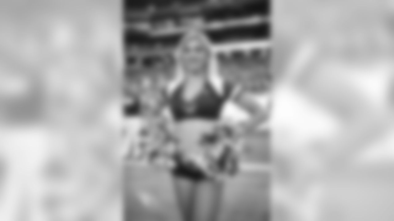 Images of Cardinals cheerleader McKayla during the 2019 season
