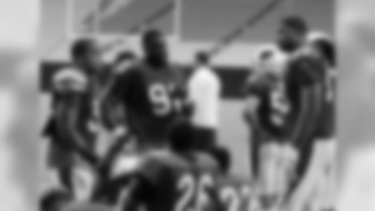 From left: LB Kevin Minter, DT Frostee Rucker, DE Calais Campbell