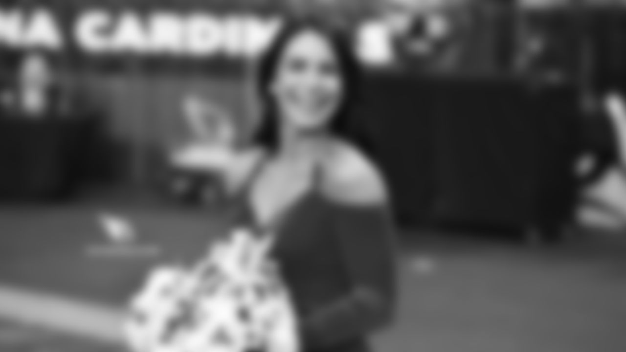 Images of Cardinals cheerleader Kelsie during the 2018 season