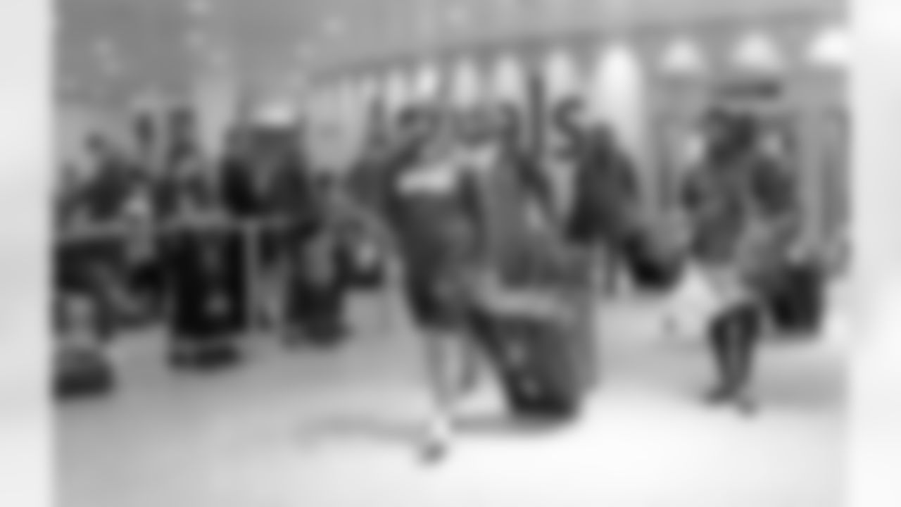Walking through the airport
