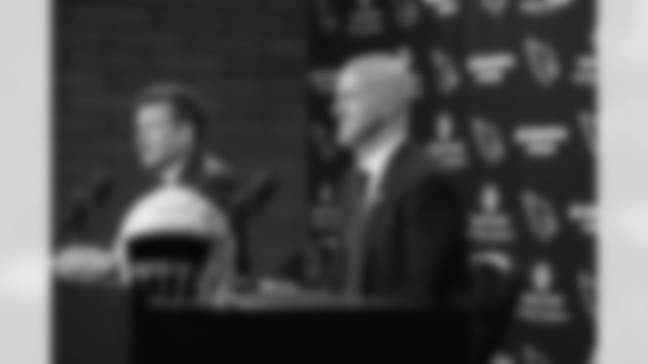 Arizona Cardinals general manager Monti Ossenfort is introduced in a press conference on Tuesday, Jan. 17, 2023 in Tempe, AZ.