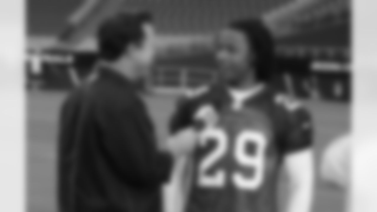 CB Jamell Fleming does a TV interview beforehand