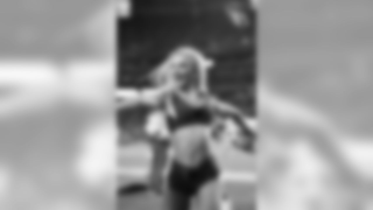 Images of Cardinals cheerleader Brenan during the 2019 season