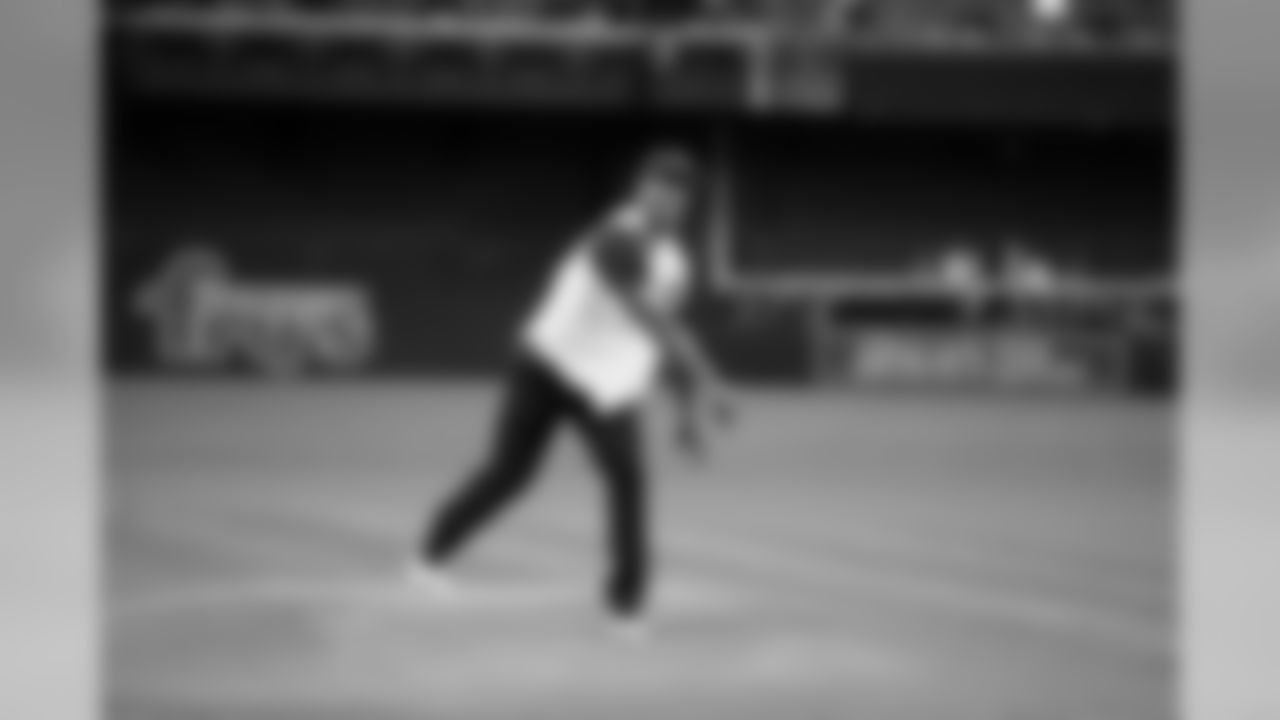 Throwing out the first pitch