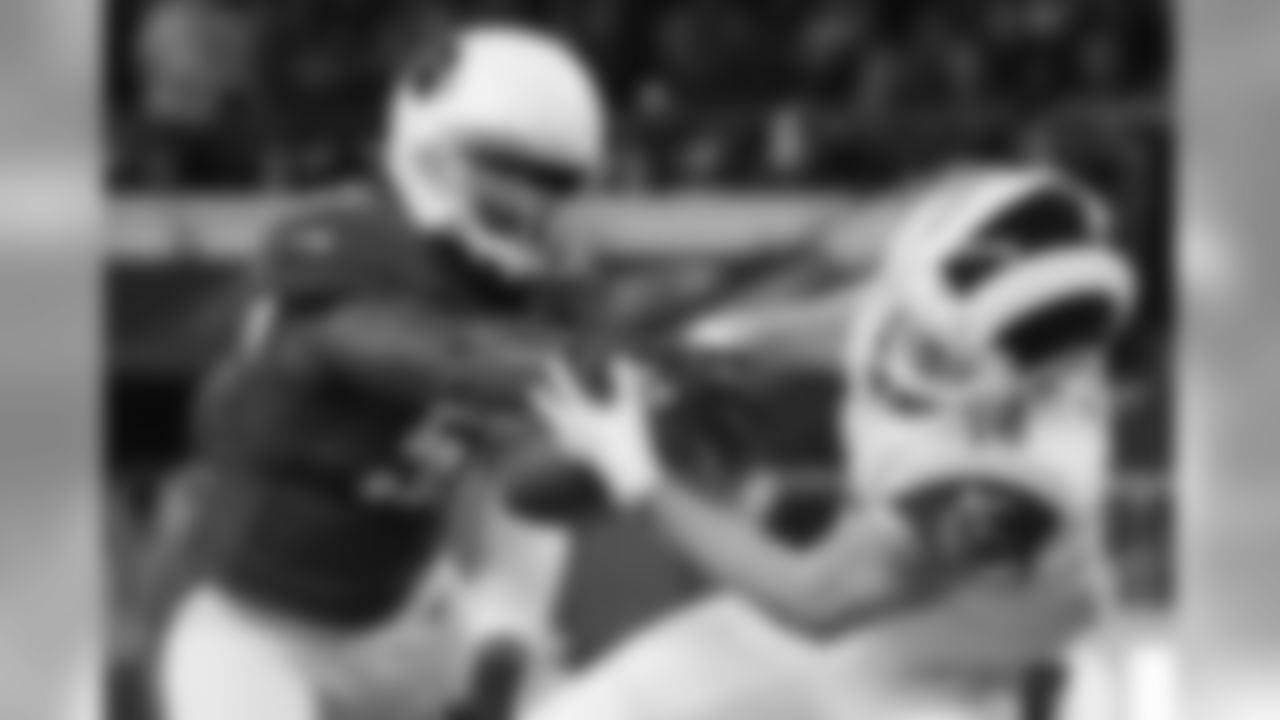 2017: LB Josh Bynes breaks up a pass intended for Cooper Kupp