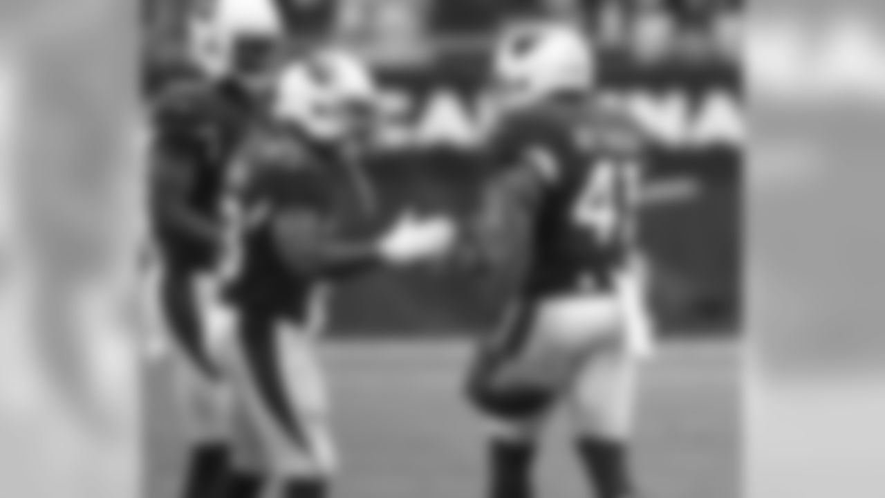S Antoine Bethea celebrates his interception