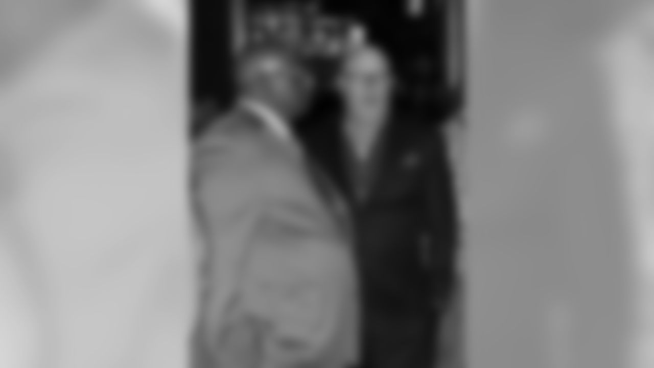 Larry Fitzgerald Sr. (left) with coach Bruce Arians