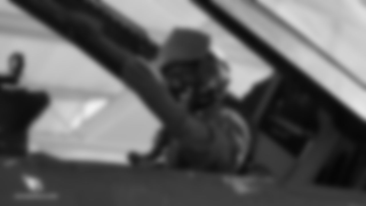 Images of the Cardinals' running back David Johnson at Luke Air Force Base on Tuesday
