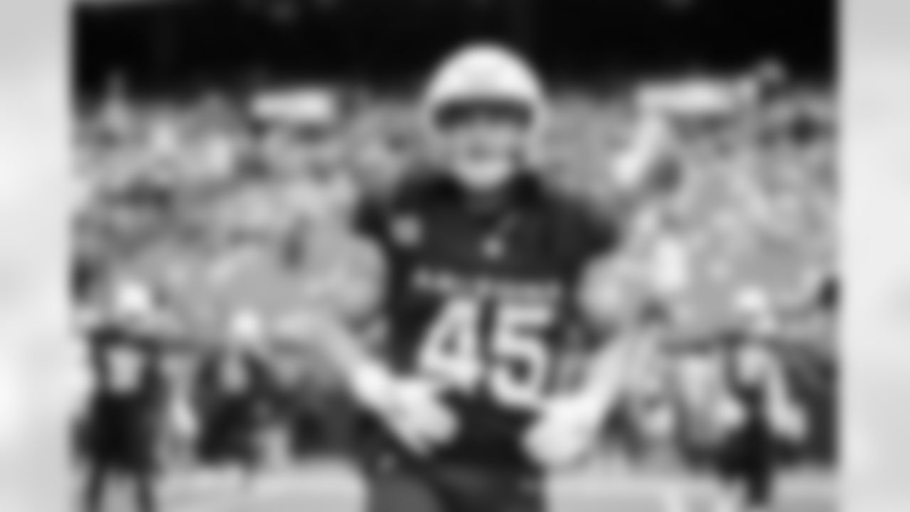 Arizona Cardinals linebacker Dennis Gardeck (45) during the Week 1 regular season game between the Arizona Cardinals and the Washington Commanders on Sunday, Sep 10, 2023 in Landover, MD.