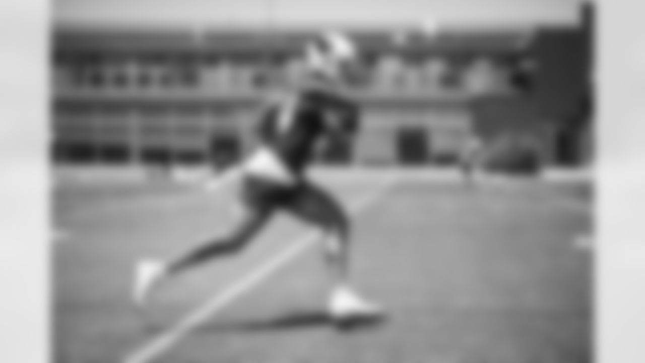 Arizona Cardinals wide receiver Michael Wilson (14) during Week 2 of the OTA offseason program at the Dignity Health Training Facility on Wednesday, May 31, 2023 in Tempe, AZ.