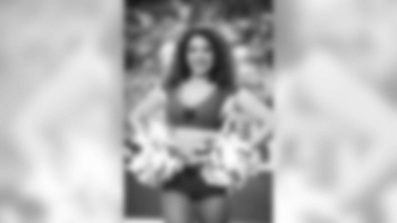 Images of Cardinals cheerleader Alexis during the 2019 season
