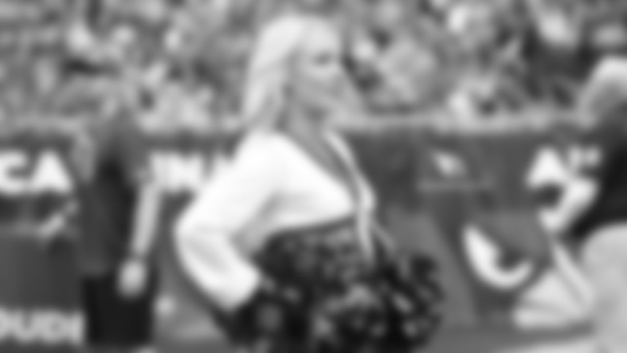 Images of Cardinals cheerleader Davis from the 2018 season