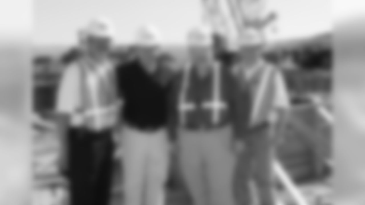 Bill Bidwill at the construction site of the Cardinals' new stadium circa 2004.
