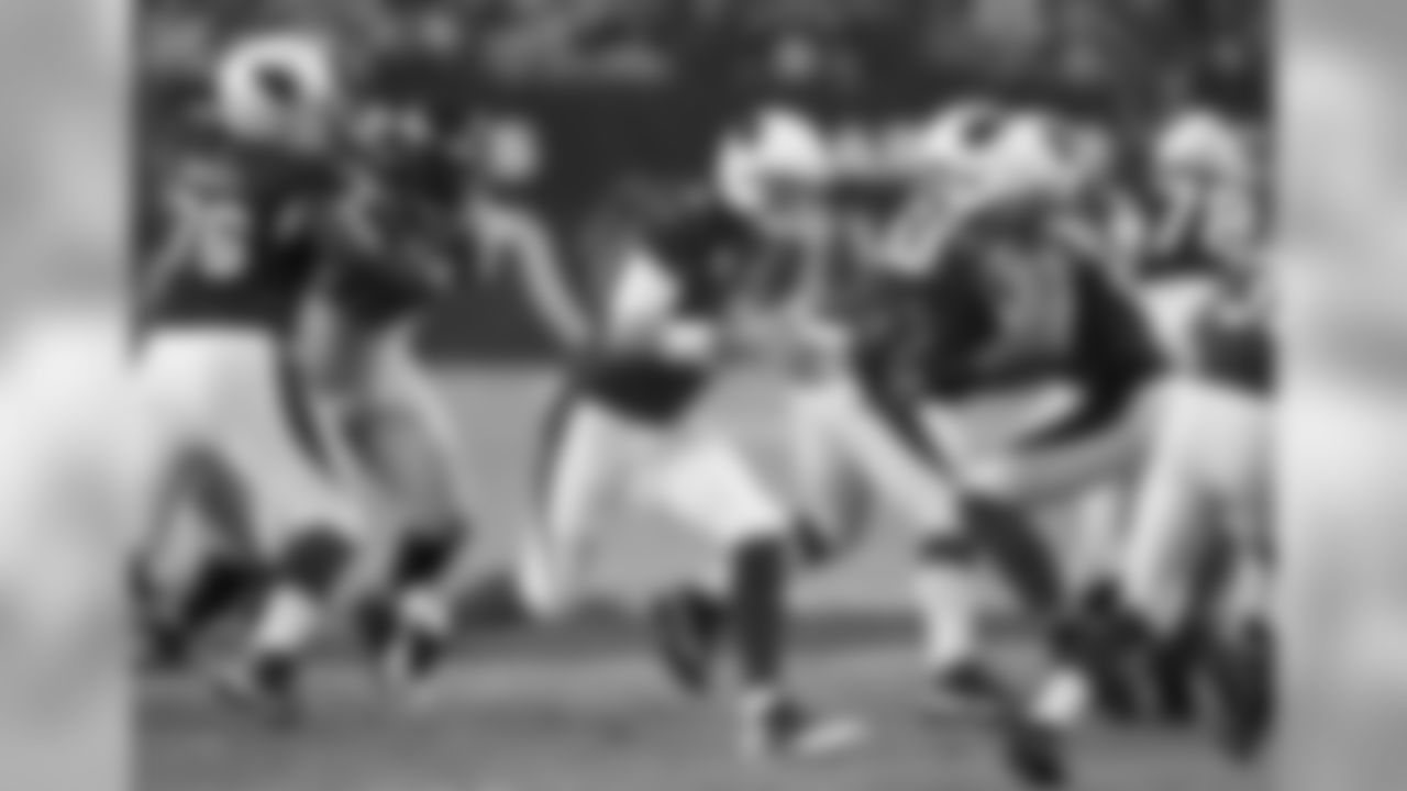 QB Carson Palmer looks to hand off the football
