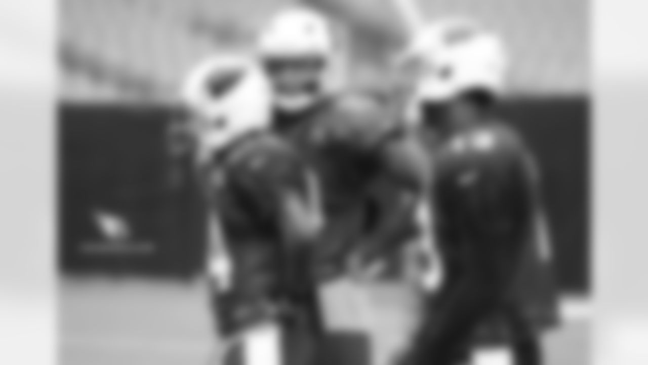 Day 14: WR Carlton Agudosi smiles during practice