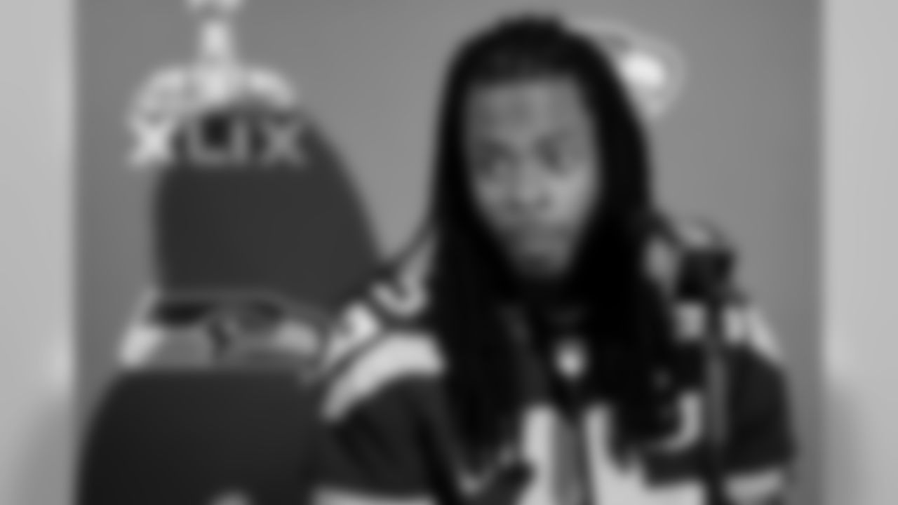 Seahawks CB Richard Sherman at a press conference