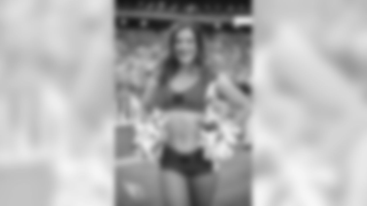 Images of Cardinals cheerleader Amanda during the 2019 season