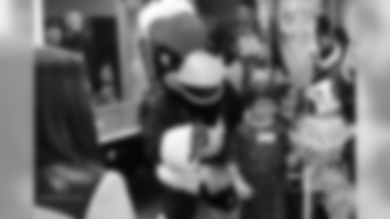 Big Red hangs out in the activity room